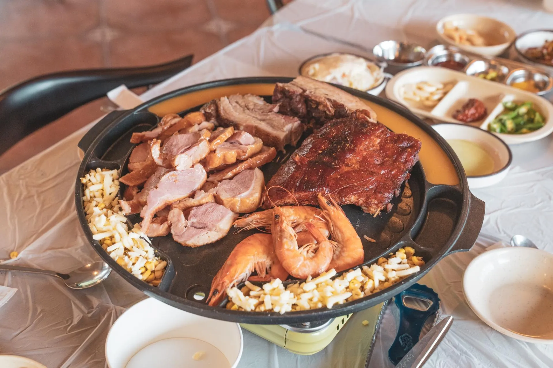 훈연 바베큐 폭립 클로즈업